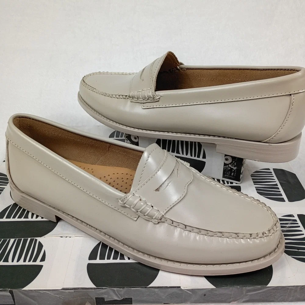 GH Bass Whitney Weejuns Womens Penny Loafers Sand Leather 9.5M BAX4W945 - Picture 2 of 8